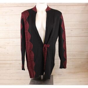 𝅺CHICO'S 1 S  8 Sweater Cardigan Tie Front
